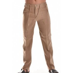 NWT‎ BOHIO Mens Linen Pants Medium Khaki Drawstring Elastic Waist Cargo Pockets
